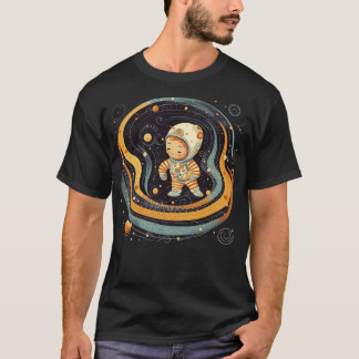 T-shirt Cute astronaute en swirl de Motifs fragiles 2