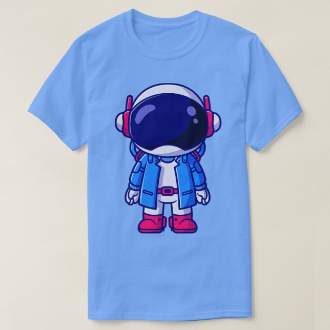 T-shirt Cute astronaute portant un dessin en costume (Design devant)