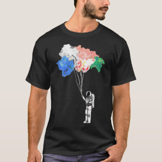 T-shirt Cute astronaute tenant Sur Des Ballons Abstraits