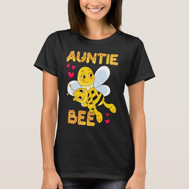 T-shirt Cute Auntie Bee Mother's Day Beekeeper Matching Fa (Devant)
