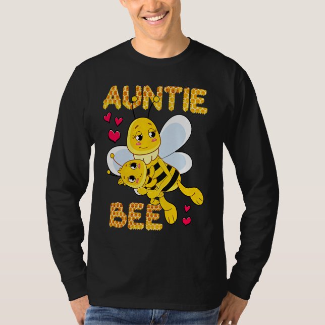 T-shirt Cute Auntie Bee Mother's Day Beekeeper Matching Fa (Devant)