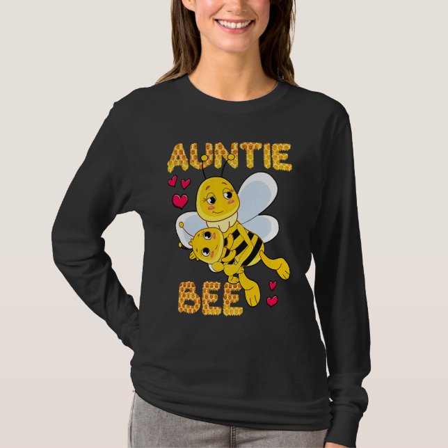 T-shirt Cute Auntie Bee Mother's Day Beekeeper Matching Fa (Devant)