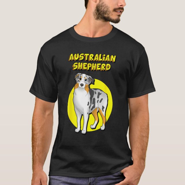 T-shirt Cute Australian Shepherd (Devant)