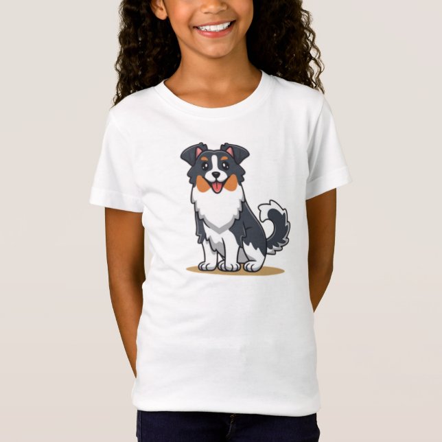 T-Shirt Cute Australian Shepherd-23144 (Devant)