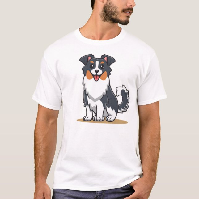 T-shirt Cute Australian Shepherd-23145 (Devant)