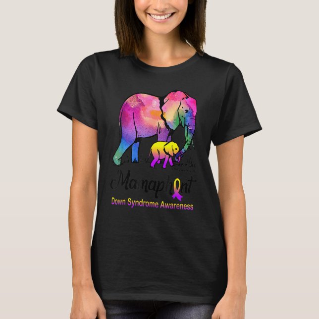 T-shirt Cute Autoimmune Hépatite Maman Elephant Mamaphant  (Devant)
