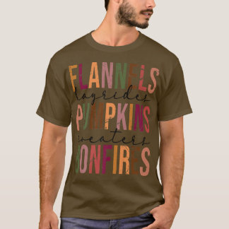 T-shirt Cute Autumn Flannels Citrouille Hayrides Sweaters