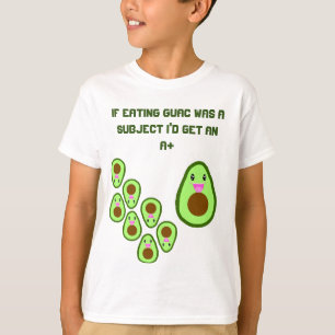 T-shirt Cute Avocado Guac Funny Kids School Joke