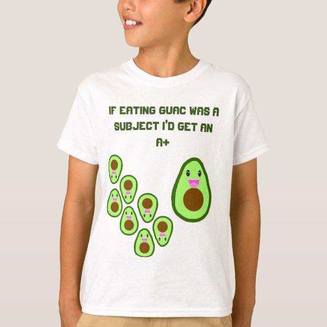 T-shirt Cute Avocado Guac Funny Kids School Joke (Devant)