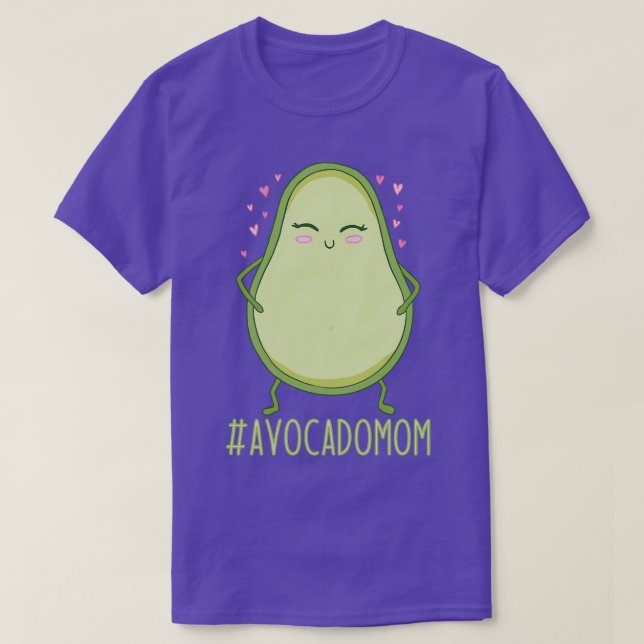 T-shirt Cute Avocado Maman Vegan Avocado Lover (Design devant)