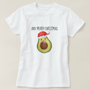 T-shirt Cute Avocado Père Noël Avo Joyeux Noël