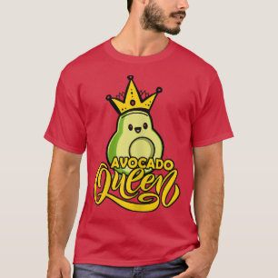 T-shirt Cute Avocado Queen Funny Vegan Femmes