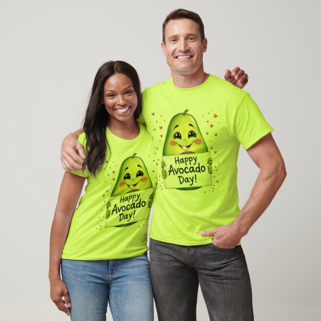 T-shirt Cute Avocado with Hearts – Kawaii Food Art (Unisexe)