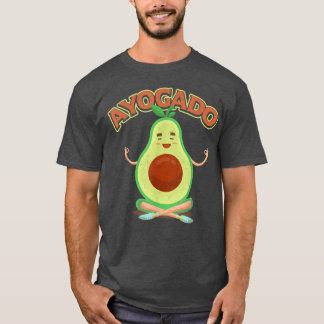 T-shirt Cute Avocado YogaAyogado Manger sainement