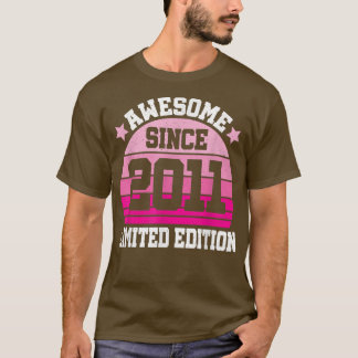 T-shirt Cute Awesome depuis 2011 11e anniversaire 11 ans