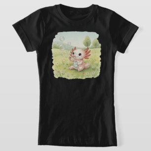 T-Shirt Cute Axolotl avec Bulles de Savon – Enfant