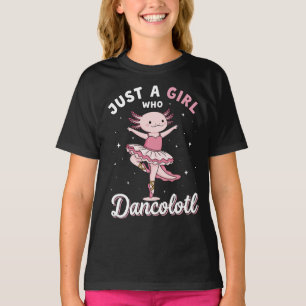 T-shirt Cute Axolotl Ballerina dans Pastel Pink Tutu