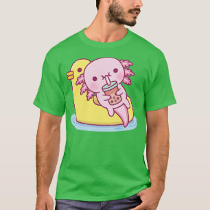 T-shirt Cute Axolotl g Sur Bassin De Canard Float Bubble