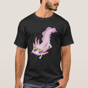 T-shirt Cute Axolotl Lesbian Gay pride LGBT Stuff Rainbow