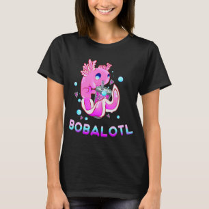 T-shirt Cute Axolotl Lover Bobalotl Boba Kawaii Anime Japa