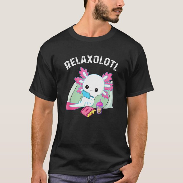 T-shirt Cute Axolotl Lover Mexican Salamander Relaxolotl_1 (Devant)