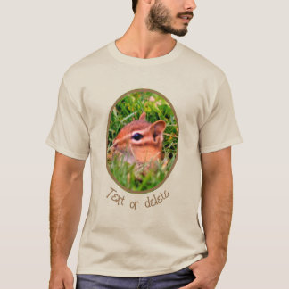 T-shirt Cute Baby Chipmunk Peeking Wildlife