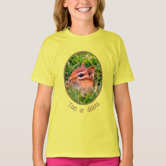 T-shirt Cute Baby Chipmunk Peeking Wildlife