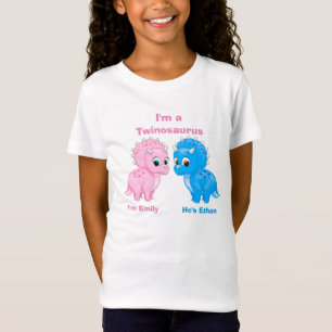 T-Shirt Cute Baby Dinosaur Jumeaux Fraternel Personnalisé