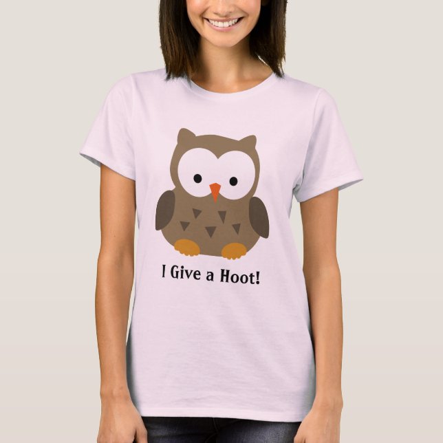 T-shirt Cute Baby Owl Personnalisé (Devant)