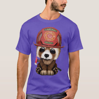 T-shirt Cute Baby Red Panda Firefighter