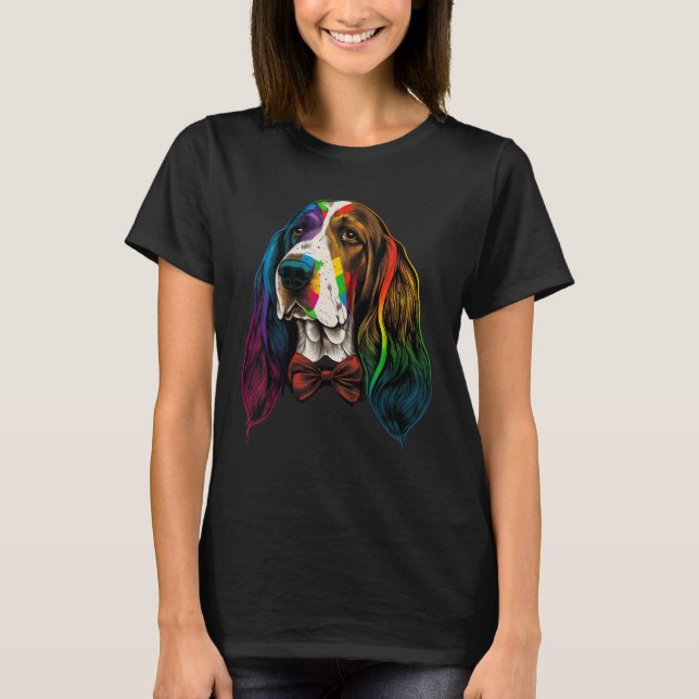 T-shirt Cute Basset Hound Dog on Basset Hound  1 (Devant)