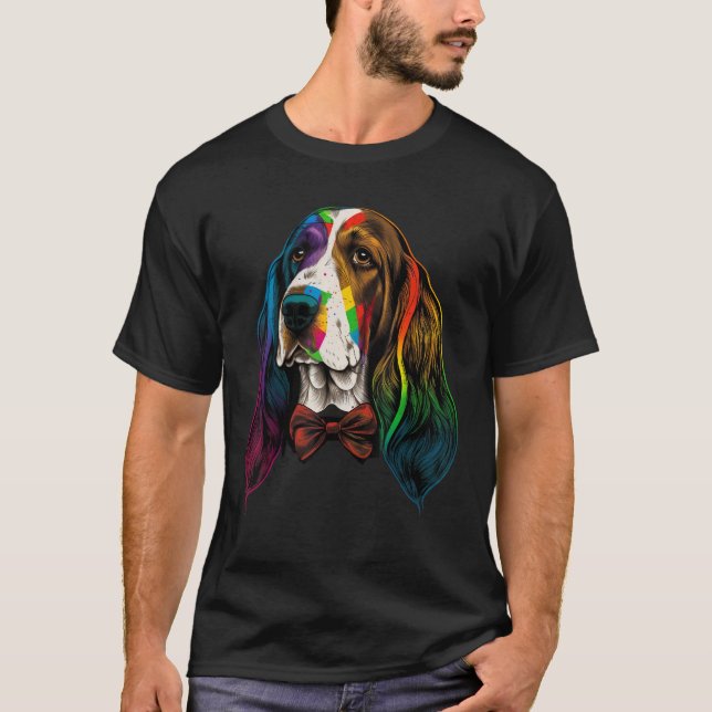 T-shirt Cute Basset Hound Dog on Basset Hound  1 (Devant)