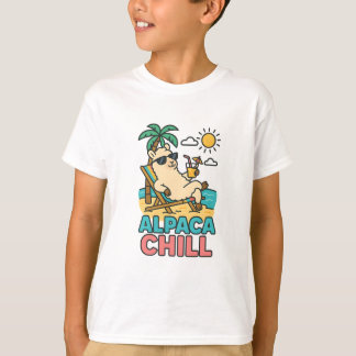 T-shirt Cute Beach Tee Alpaca Chill Summer Shirt