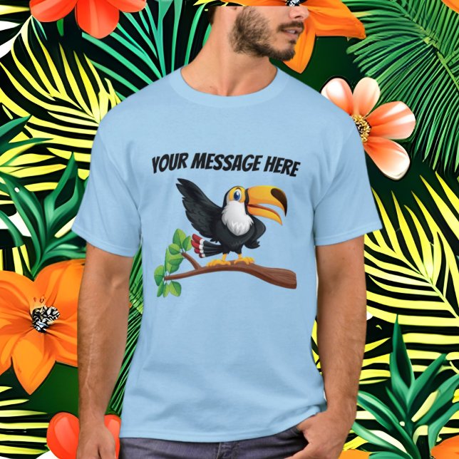 T-shirt Cute Beach toucan ajouter un message (Créateur téléchargé)