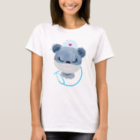 Cute Bear Nurse portant un masque protecteur
