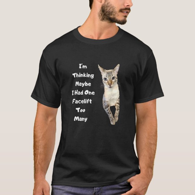 T-shirt Cute Bengale Yeux de chat Face Lift Parodie Belle  (Devant)