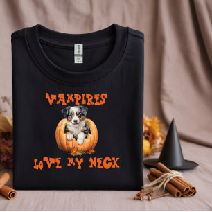 T-shirt Cute berger australien halloween orange ironique