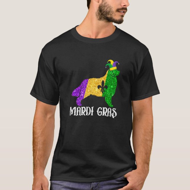 T-shirt Cute Bernese Mountain Dog Lover Mardi Gras Party J (Devant)