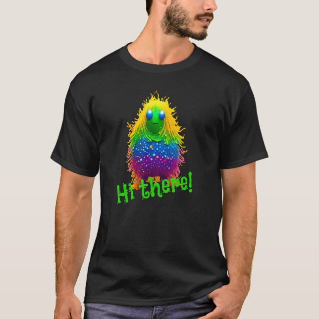 T-shirt Cute Bhall Dit Hello drôle design (Devant)