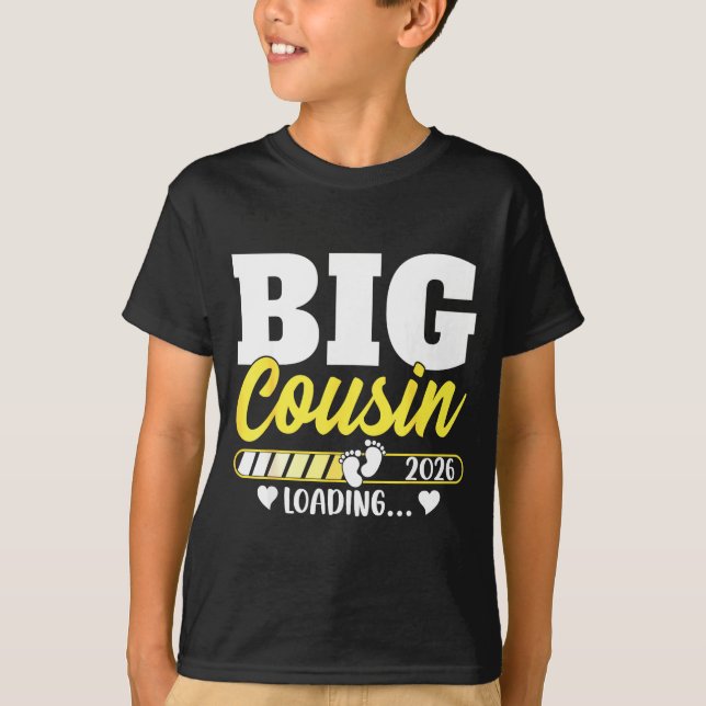 T-shirt Cute Big Cousin Loading 2026 Promoted To Big Cousi (Devant)