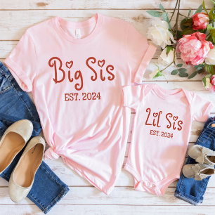 T-Shirt Cute Big Sis 2024 Chemise   Grande soeur rétro