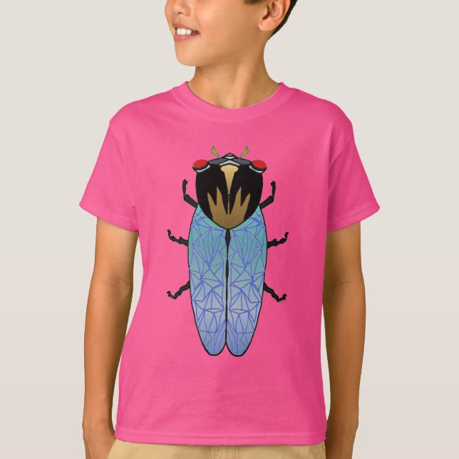 T-shirt Cute Black Cicada (Devant)