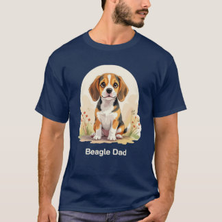 T-shirt Cute Black & Tan Beagle Puppy Beagle Dad