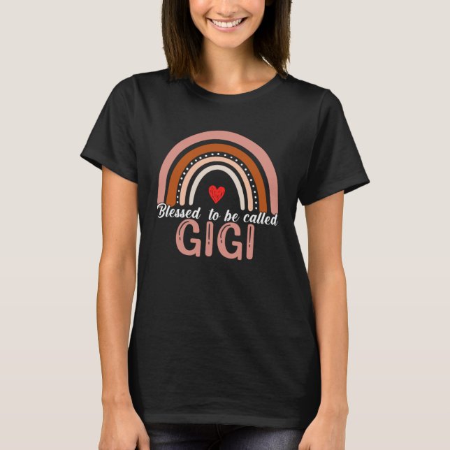 T-shirt Cute Blessed To Be Called Gigi Rainbow Women Mothe (Devant)