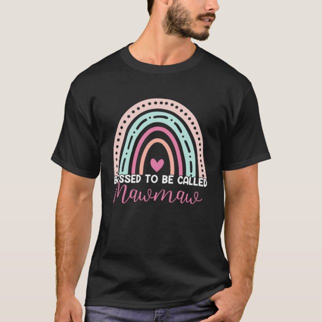T-shirt Cute Blessed To Be Called Mawmaw Rainbow Mom Grand (Devant)