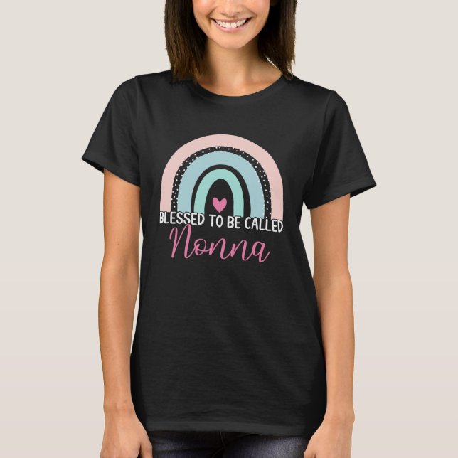 T-shirt Cute Blessed To Be Called Nonna Boho Rainbow Mom G (Devant)