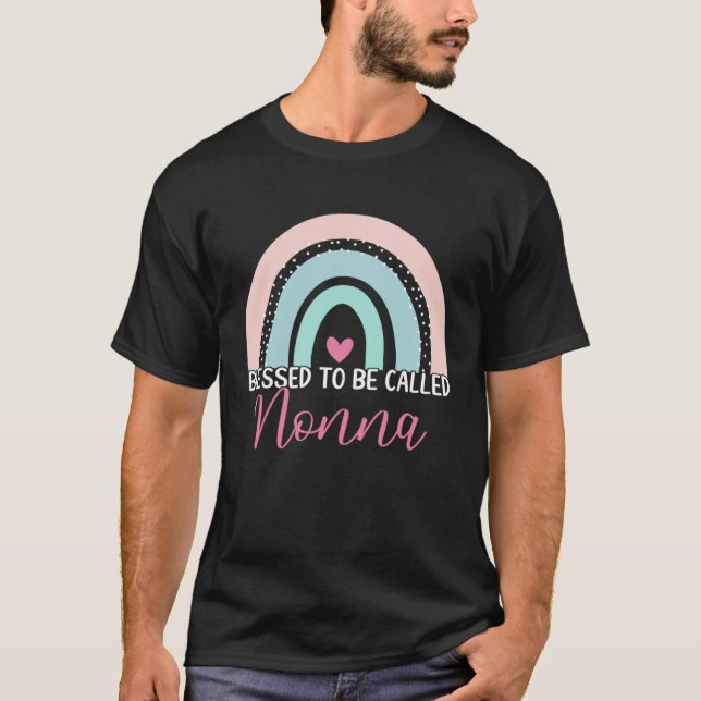 T-shirt Cute Blessed To Be Called Nonna Boho Rainbow Mom G (Devant)