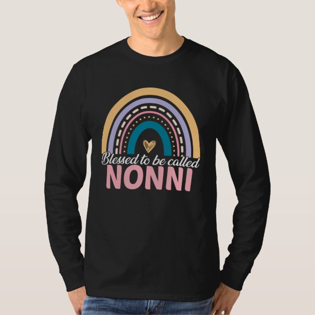 T-shirt Cute Blessed To Be Called Nonni Rainbow Mother s D (Devant)