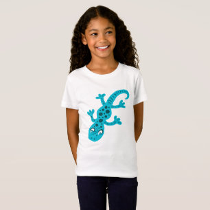 T-Shirt Cute Bleu Lizard Gecko Enfants