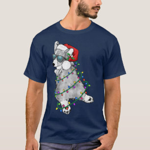 T-shirt Cute Blue Merle Cardigan Corgi Santa Hat